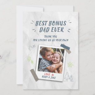 Cartes Pour Fêtes Annuelles Meilleure photo de Fête des pères Bonus Papa