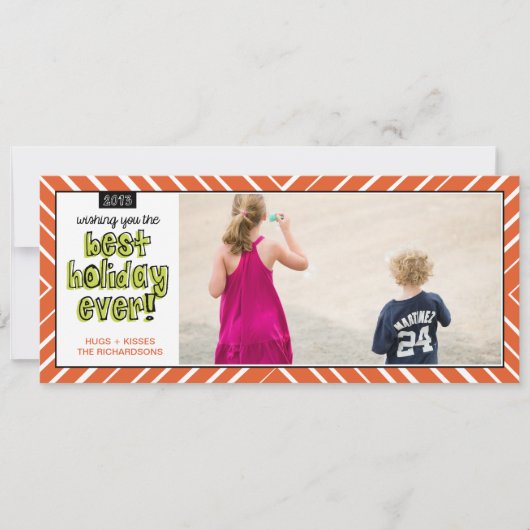 Cartes Pour Fêtes Annuelles Meilleures Vacances Jamais ! (Devant)