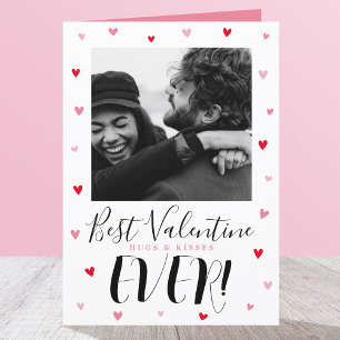 Cartes Pour Fêtes Annuelles Meilleurs baisers Valentine jamais aimer rose