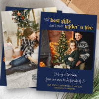 Meilleurs Cadeaux Famille de 3 Deux Photo Bleue Gr