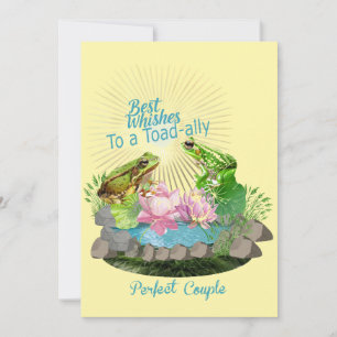 Cartes Pour Fêtes Annuelles Meilleurs voeux à un couple parfait en crapaud