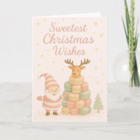 Meilleurs Vœux de Noël Santa & Macarons