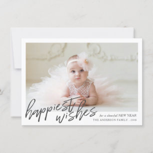 Cartes Pour Fêtes Annuelles Meilleurs voeux du Nouvel An avec photo encadrée m