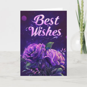 Cartes Pour Fêtes Annuelles Meilleurs vœux Fleurs violettes