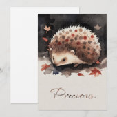 Cartes Pour Fêtes Annuelles Mein kleiner Igel-Freund „Zwergerl“ Grußkarte (Devant / Derrière)