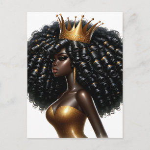 Cartes Pour Fêtes Annuelles Melanin de la reine noire Sista beautif afro-améri