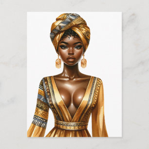 Cartes Pour Fêtes Annuelles Melanin de la reine noire Sista beautif afro-améri