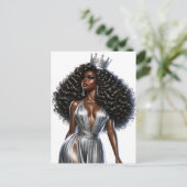 Cartes Pour Fêtes Annuelles Melanin de la reine noire Sista beautif afro-améri (Debout devant)
