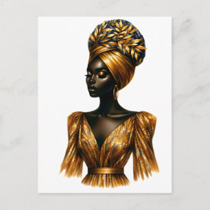 Cartes Pour Fêtes Annuelles Melanin de la reine noire Sista beautif afro-améri