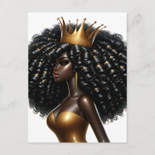 Cartes Pour Fêtes Annuelles Melanin de la reine noire Sista beautif afro-améri
