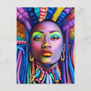 Cartes Pour Fêtes Annuelles Melanin de la reine noire Sista femme afro-américa