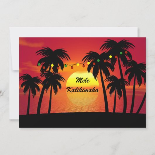 Cartes Pour Fêtes Annuelles Mele Kalikimaka (Devant)