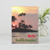 Cartes Pour Fêtes Annuelles Mele Kalikimaka (Debout devant)