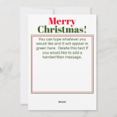 Cartes Pour Fêtes Annuelles Mele Kalikimaka (Dos)