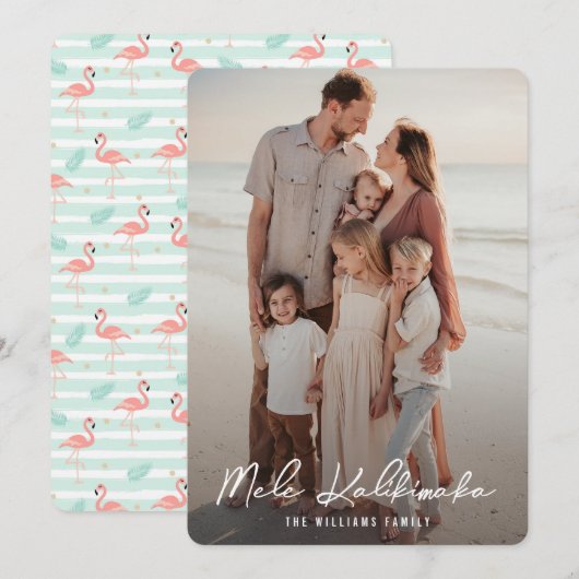 Cartes Pour Fêtes Annuelles Mele Kalikimaka (Devant / Derrière)