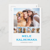 Cartes Pour Fêtes Annuelles Mele Kalikimaka 7 Photo Collage Noël (Devant / Derrière)