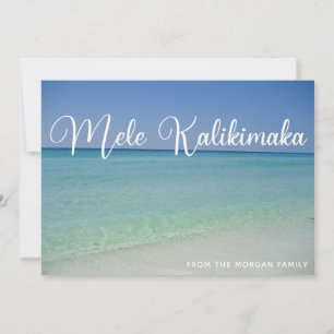 Cartes Pour Fêtes Annuelles Mele Kalikimaka Beach Photographie Joli Noël