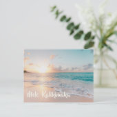 Cartes Pour Fêtes Annuelles Mele Kalikimaka Belle plage Noël (Debout devant)