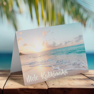 Cartes Pour Fêtes Annuelles Mele Kalikimaka Belle plage Noël