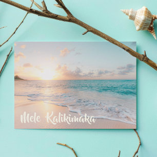 Cartes Pour Fêtes Annuelles Mele Kalikimaka Belle plage Noël