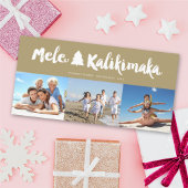 Cartes Pour Fêtes Annuelles Mele Kalikimaka Brève Arbre de Noël 3 photos multi