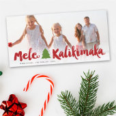 Cartes Pour Fêtes Annuelles Mele Kalikimaka Brush Script Christmas Tree Photo