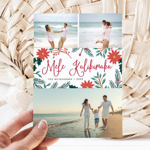 Cartes Pour Fêtes Annuelles Mele Kalikimaka   Collage photo de Noël hawaïen