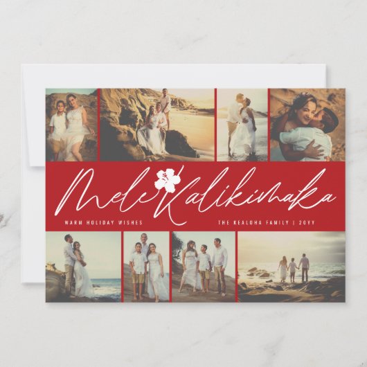 Cartes Pour Fêtes Annuelles Mele Kalikimaka écriture manuscrite Script Photo d (Devant)