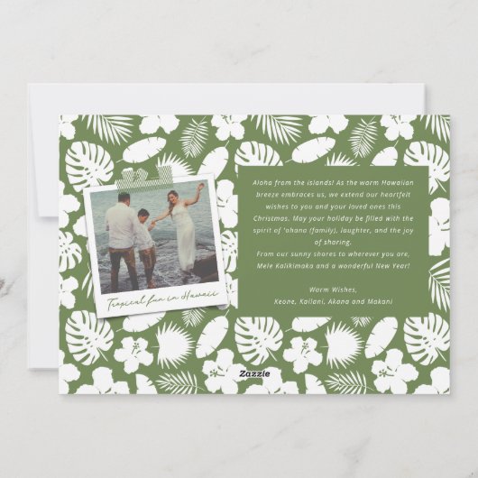 Cartes Pour Fêtes Annuelles Mele Kalikimaka écriture manuscrite Script Photo d (Dos)