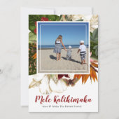 Cartes Pour Fêtes Annuelles Mele Kalikimaka Fleurs de Noël (Devant)