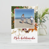Cartes Pour Fêtes Annuelles Mele Kalikimaka Fleurs de Noël (Debout devant)