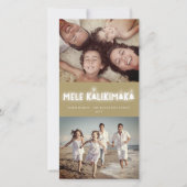 Cartes Pour Fêtes Annuelles Mele Kalikimaka Glow 2 Photo Collage Noël (Devant)