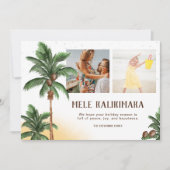 Cartes Pour Fêtes Annuelles Mele Kalikimaka Hawai photo de palmier de Noël mod (Devant)