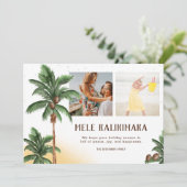 Cartes Pour Fêtes Annuelles Mele Kalikimaka Hawai photo de palmier de Noël mod (Debout devant)