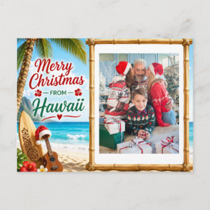 Cartes Pour Fêtes Annuelles Mele Kalikimaka Hawaii Photo de Famille Personnali