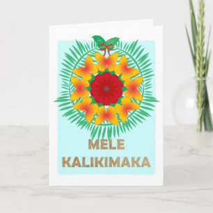 Cartes Pour Fêtes Annuelles Mele Kalikimaka Hawaiian Joyeux Noël