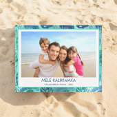 CARTES POUR FÊTES ANNUELLES MELE KALIKIMAKA HAWAIIAN TROPICAL BEACH PHOTO