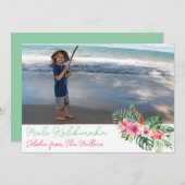 Cartes Pour Fêtes Annuelles Mele Kalikimaka Joyeux Hibiscus de Noël (Devant / Derrière)