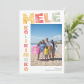 Cartes Pour Fêtes Annuelles Mele Kalikimaka Noël personnalisé (Debout devant)