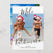 Cartes Pour Fêtes Annuelles Mele Kalikimaka Noël personnalisé (Devant / Derrière)