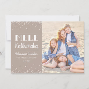 Cartes Pour Fêtes Annuelles Mele Kalikimaka Photo de Noël simple et moderne