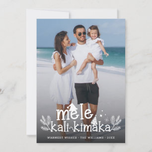 Cartes Pour Fêtes Annuelles Mele Kalikimaka Photo moderne Hawaii Holiday Card