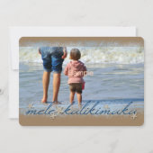 Cartes Pour Fêtes Annuelles Mele Kalikimaka Script avec Starfish Photo de vaca (Devant)