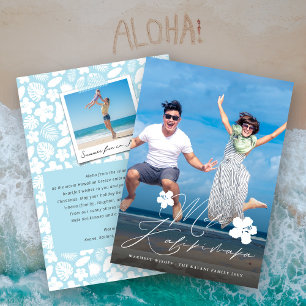 Cartes Pour Fêtes Annuelles Mele Kalikimaka Script élégant Photo de Noël