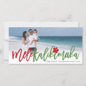 Cartes Pour Fêtes Annuelles Mele Kalikimaka Script photo de Noël (Devant)