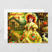 CARTES POUR FÊTES ANNUELLES MELODY ~ HAPPY EASTER BUNNY GREETING ~ (Devant / Derrière)