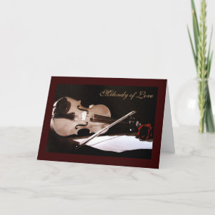 Cartes Pour Fêtes Annuelles Melondy of Love Vintage Violin Valentines Day
