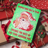 Cartes Pour Fêtes Annuelles Mème de Santa drôle