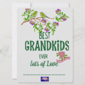 Cartes Pour Fêtes Annuelles Mémé et Papi (Dos)