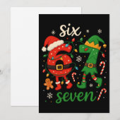 Cartes Pour Fêtes Annuelles Mème Six Sept Noël Mignon (Devant / Derrière)